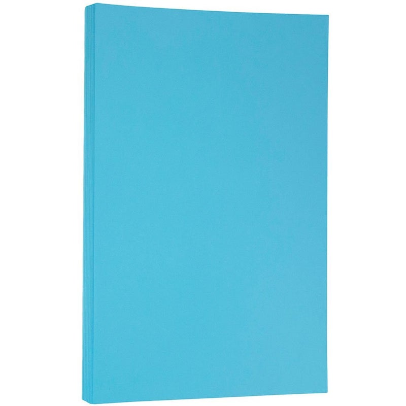 JAM PAPER Legal Colored 24lb Paper - 8.5 x 14 - Blue Recycled - 100 Sheets/Pack - Image 1